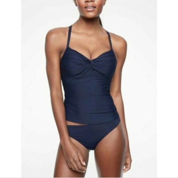 NWT! Athleta Dress Blue Twist Up Tankini Top - Size 34B/C 💙 - Picture 4 of 7